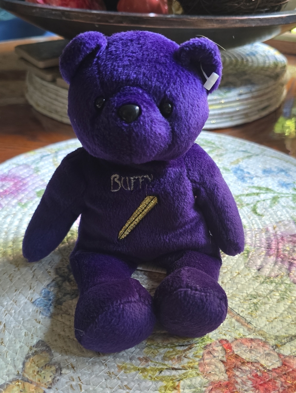 BUFFY The Vampire Slayer Purple Beanie Bear